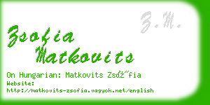 zsofia matkovits business card